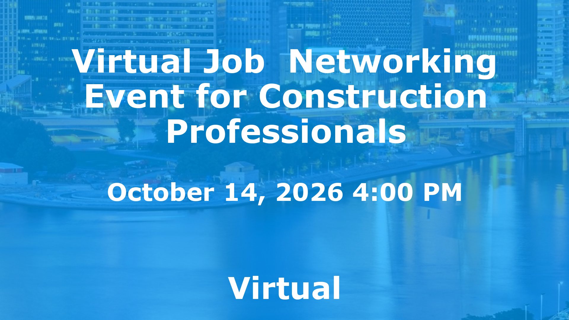 Virtual Job  Networking Event for Construction Professionals event image